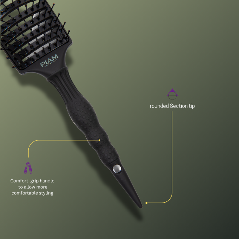 PADDLE VENTED BRUSH WITH SECTION POINTS "M"